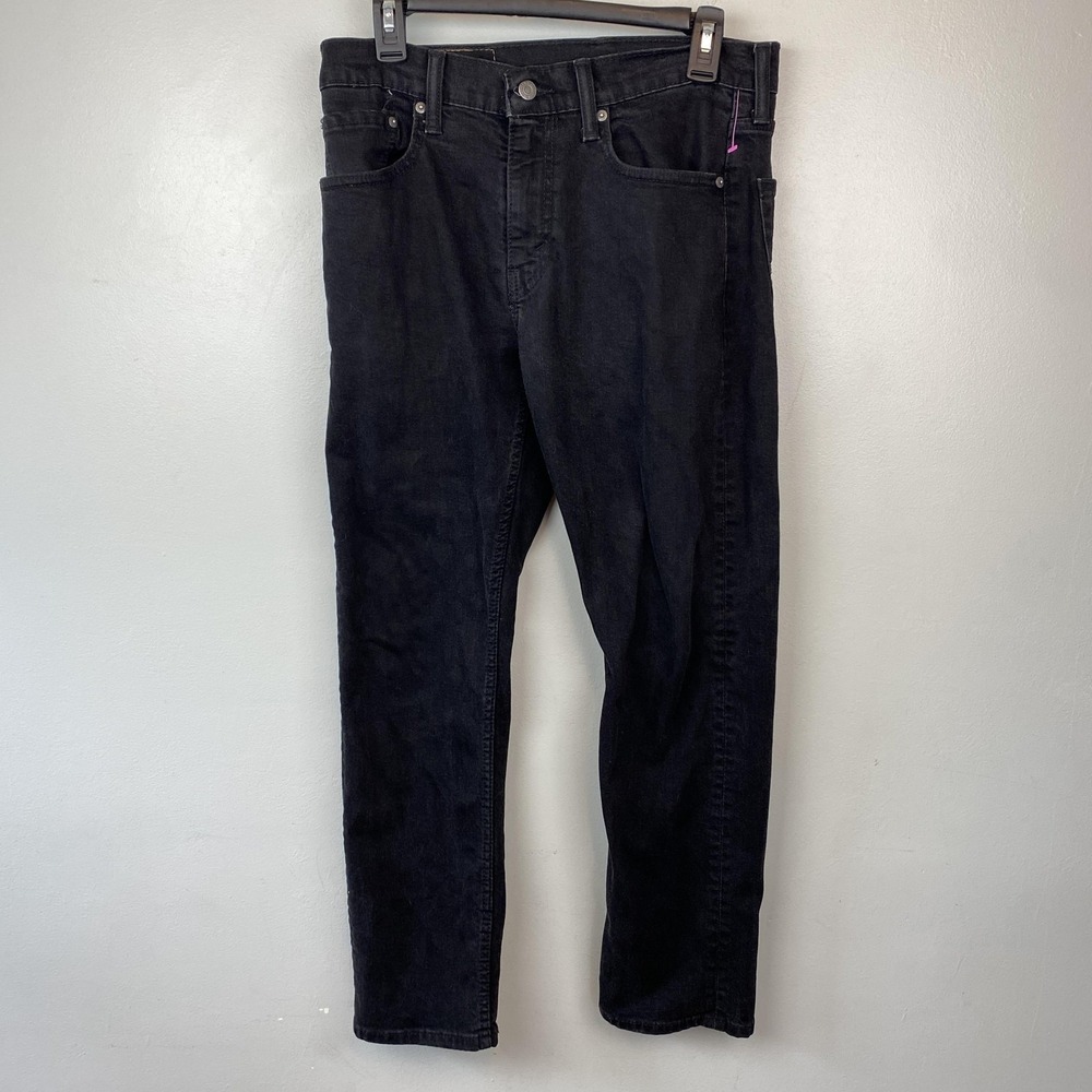 Levis 502‎ Jeans Mens 31x30 Black Taper Fit Stretch Denim Tapered Leg 29507-0001